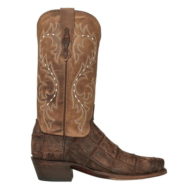 Lucchese Burke Chocolate Alligator Men's Boot M3195