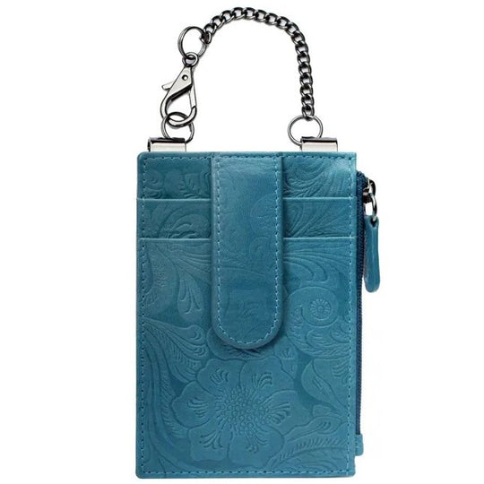 Sidekick Embossed Blue Jean Wallet 1060-V2