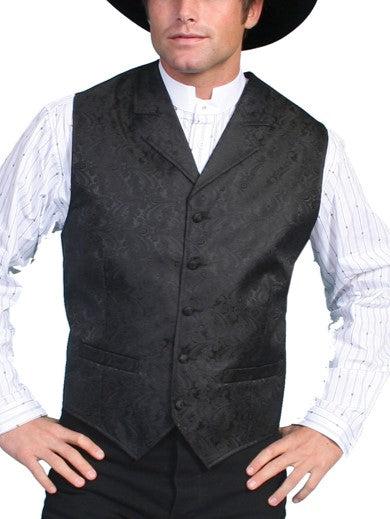Scully Paisley Black Men's Vest RW093