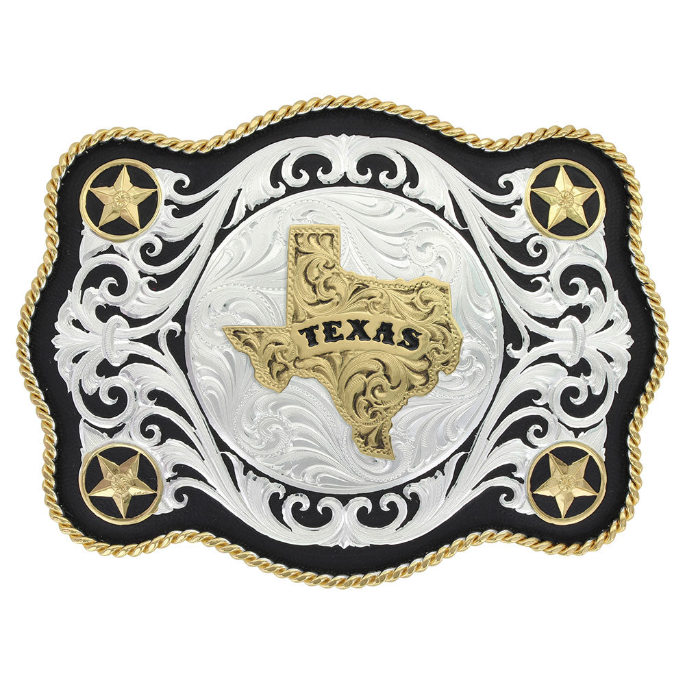 Montana Silversmiths Scalloped Sheridan Texas Buckle 61360-610TX