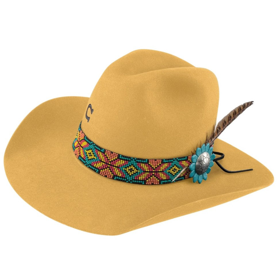 Charlie Horse Gold Digger Yellow Wool Cowboy Hat