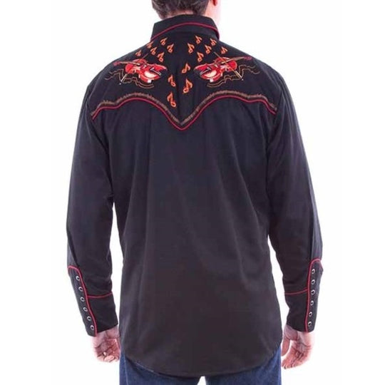 Scully Dueling Fiddles Men's Button Up P917