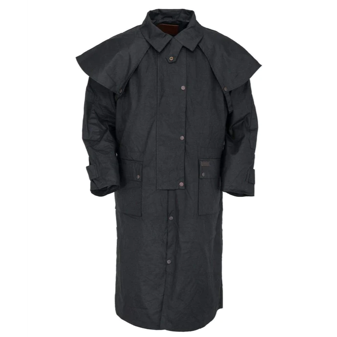 Black duster coat sales mens