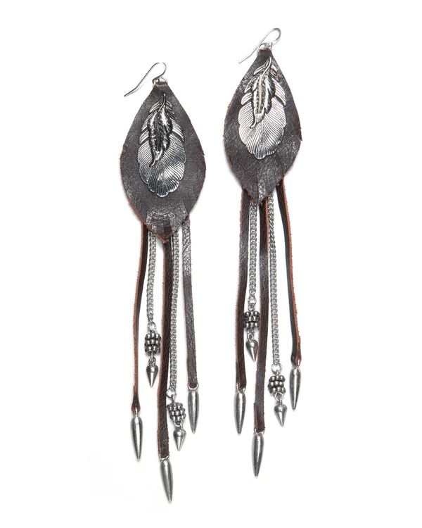 Cowgirl Confetti Wispy Feather Earrings CCERR08
