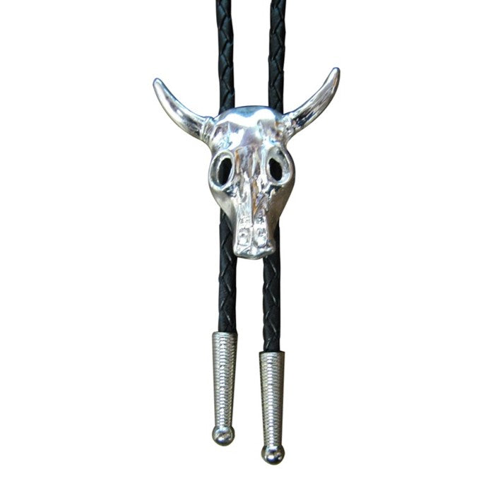 Blue Bayou Bull Skull Bolo Tie BL32S