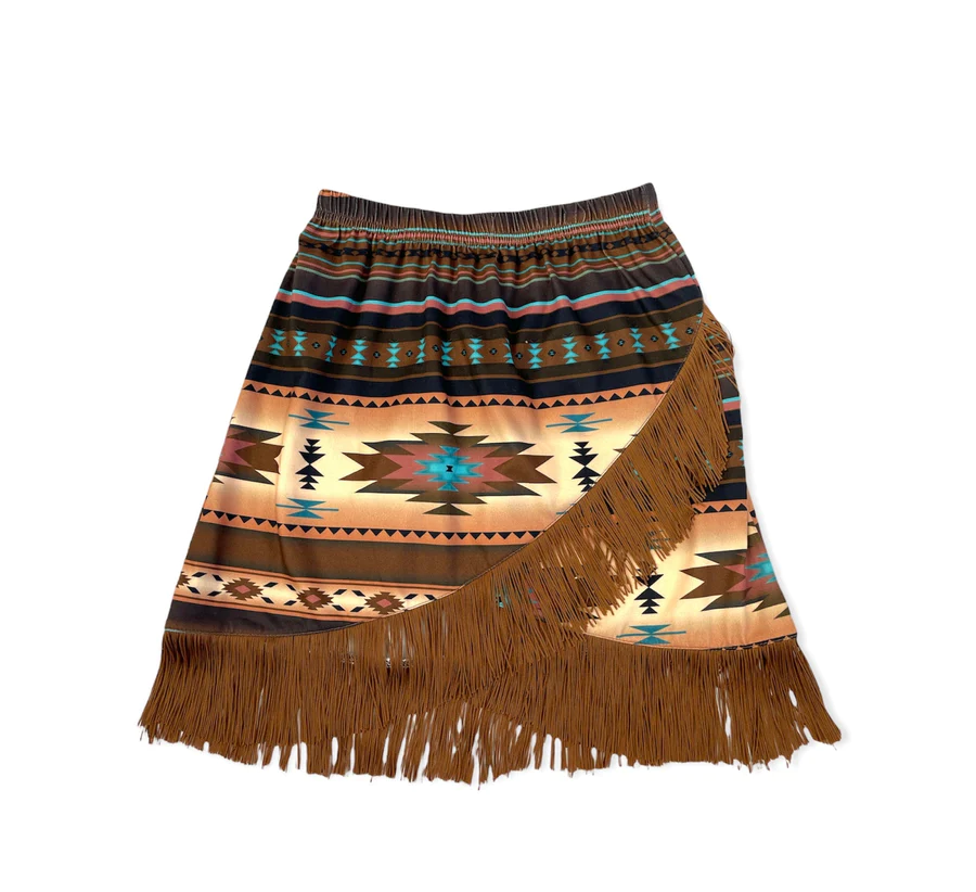 Shea Baby Aztec Suede Fringe Girl s Skirt FS03 Wild Bill s