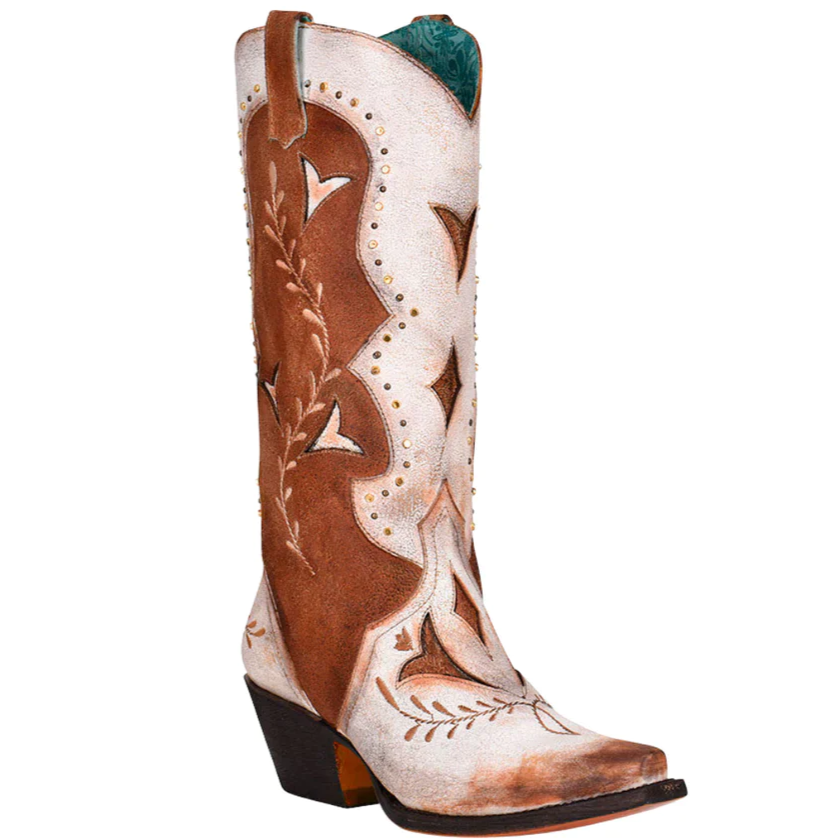 Corral Brown White Cutout Women's Boot Z0131