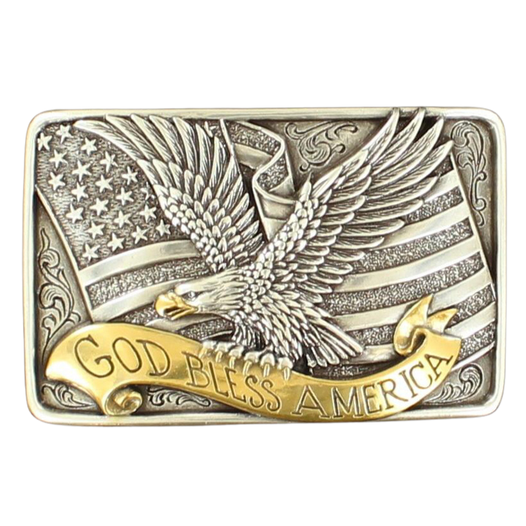 Nocona God Bless America Buckle 37015