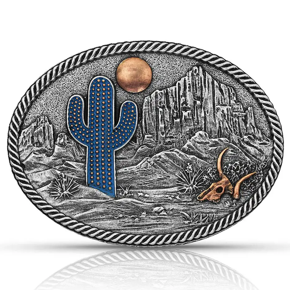 Montana Silversmiths Desert Moon Cactus Buckle A825 – Wild Bill's
