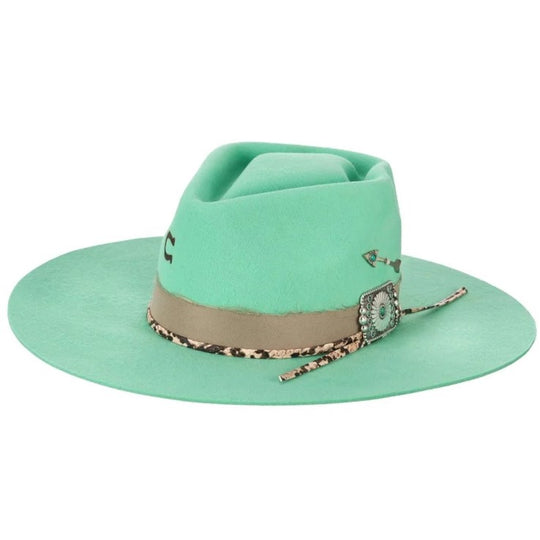 Charlie 1 Horse Spear Point Mint Wool Hat