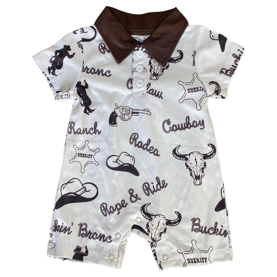 Shea Baby Boys Sheriff Romper ROM01