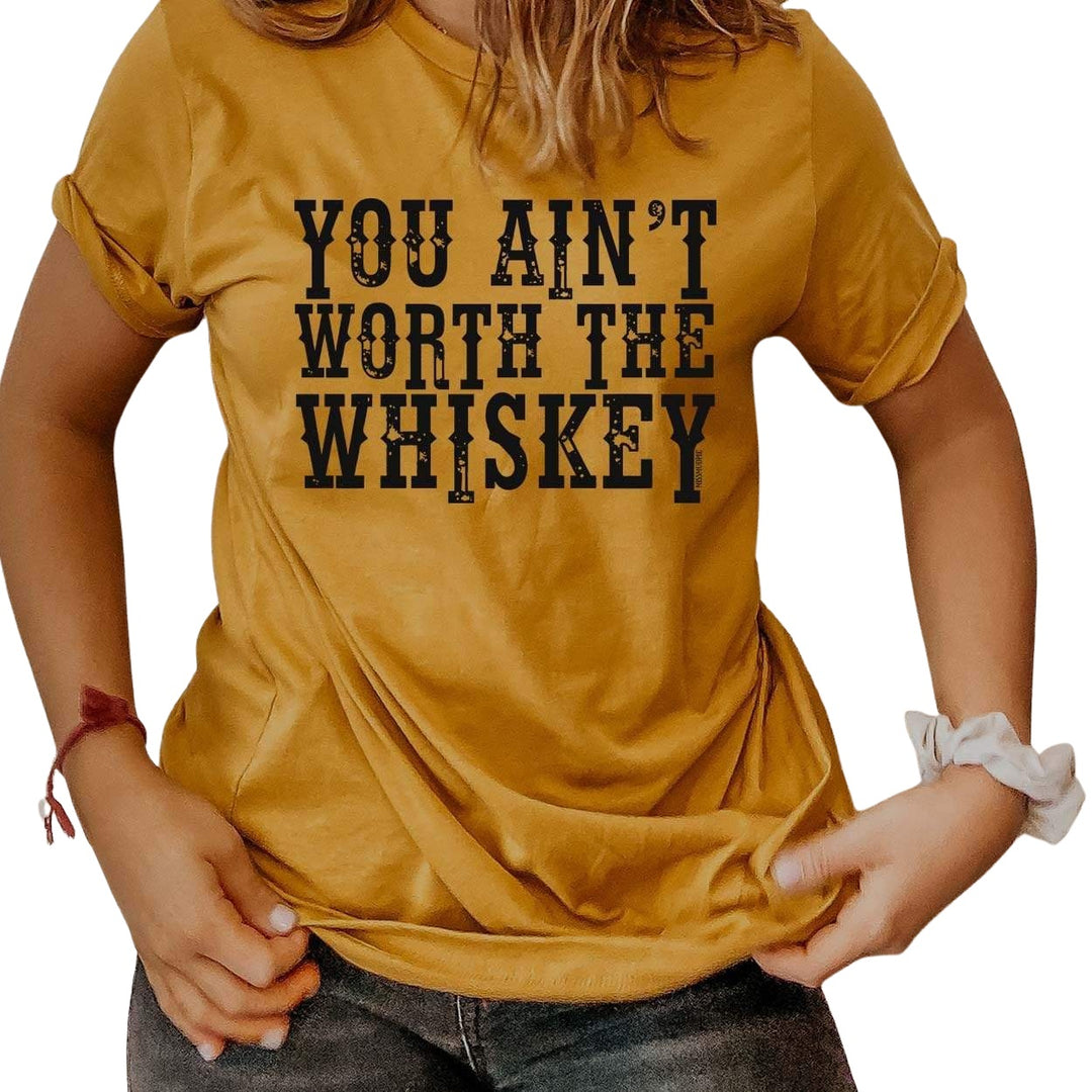 Lattimore Ain't Worth the Whiskey Orange Women's Top