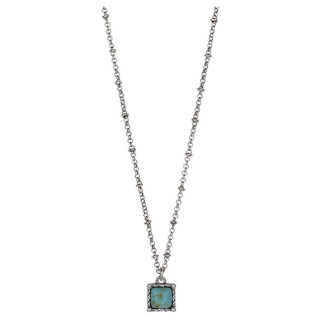 Justin Square Saturn Chain Necklace 24026NJ2