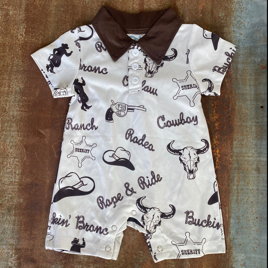 Shea Baby Boys Sheriff Romper ROM01