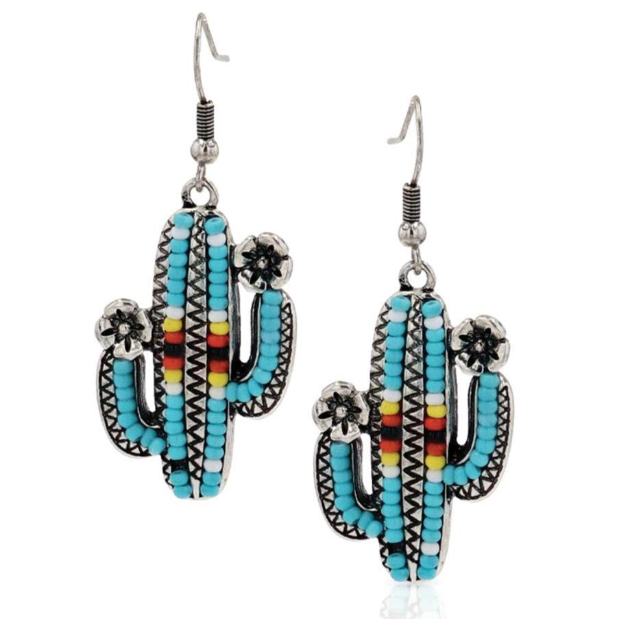 Montana Silversmiths Blossoming Saguaro Beaded Earrings AER5563