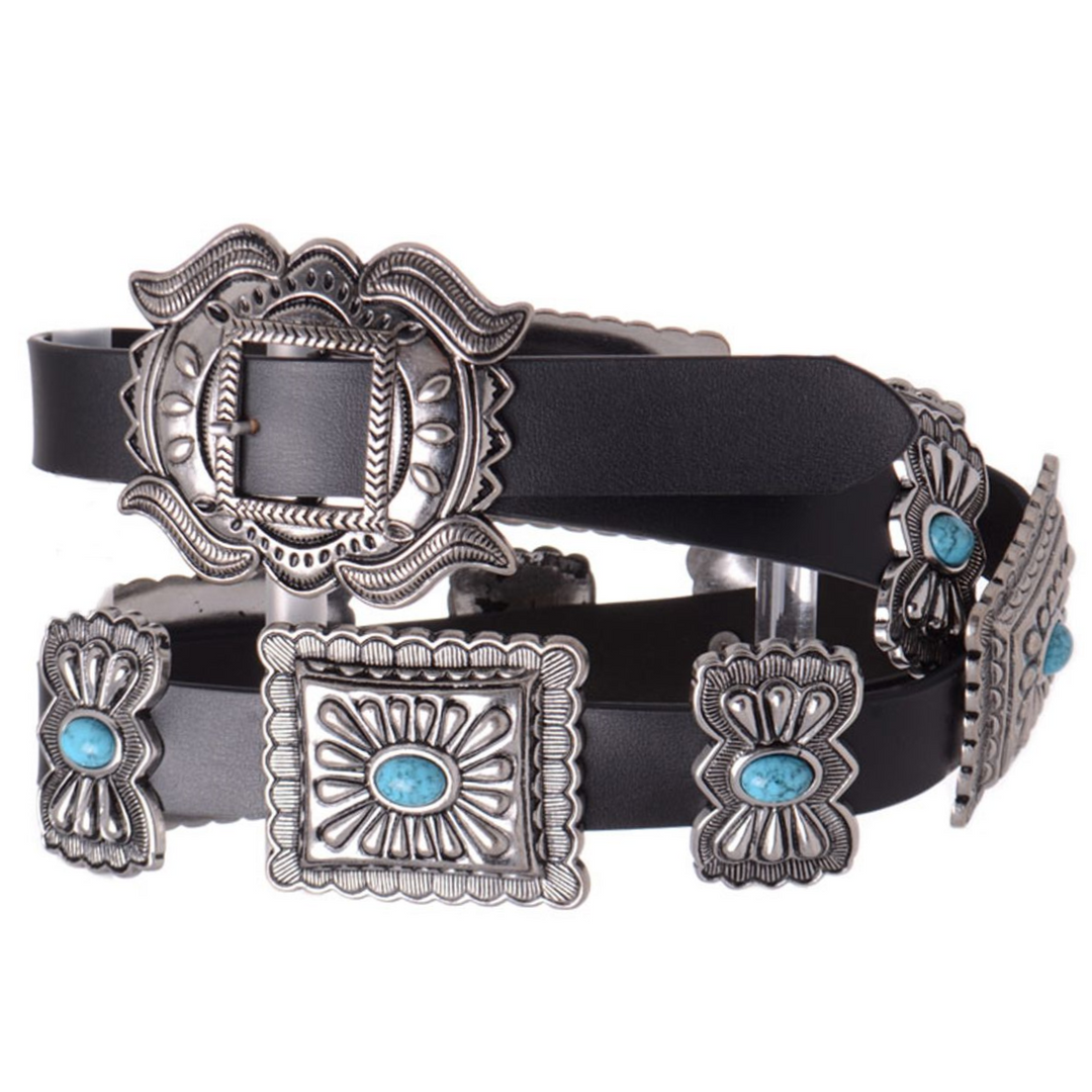 Kamberley Concho Turquoise Black Belt 6067