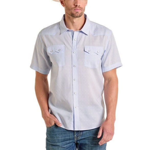Panhandle Slim Powder Blue Western Snap PMN3S06566