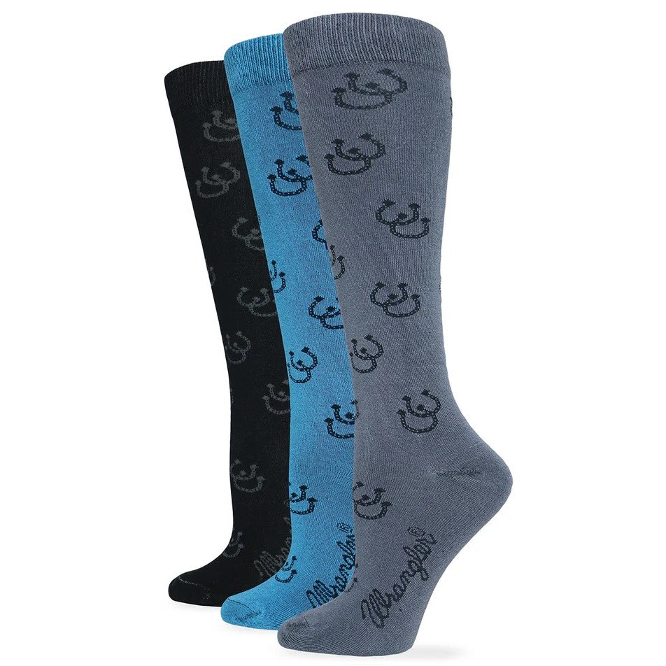 Wrangler Horseshoe Print Women's Socks (3-pack) 9430