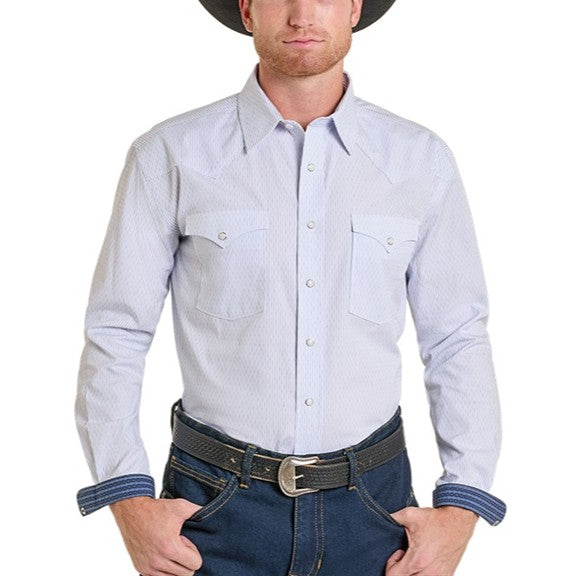 Panhandle Slim Powder Blue Men's Western Snap RMN2S07083