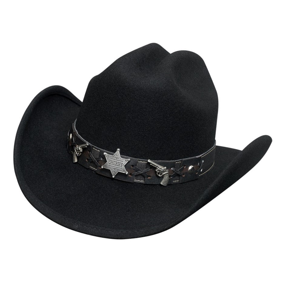 Bullhide Born to be Brave Black Wool Kid's Hat 0791BL