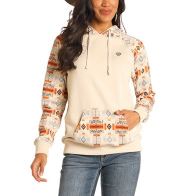 Rock & Roll Aztec Contrast Women's Hoodie BW94T05001