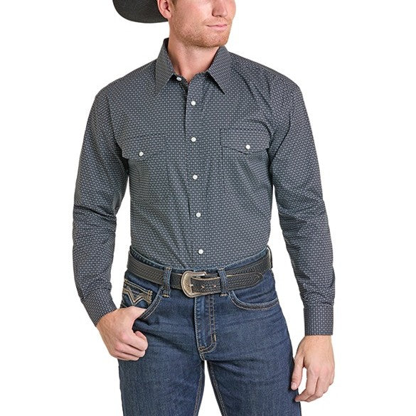 Panhandle Slim Black Point Men's Western Snap SMN2S07409