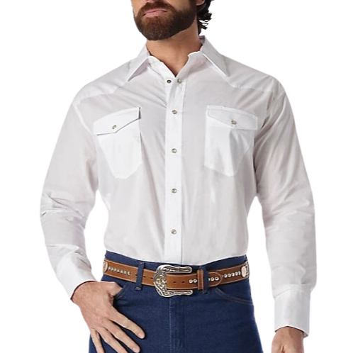 white wrangler shirt