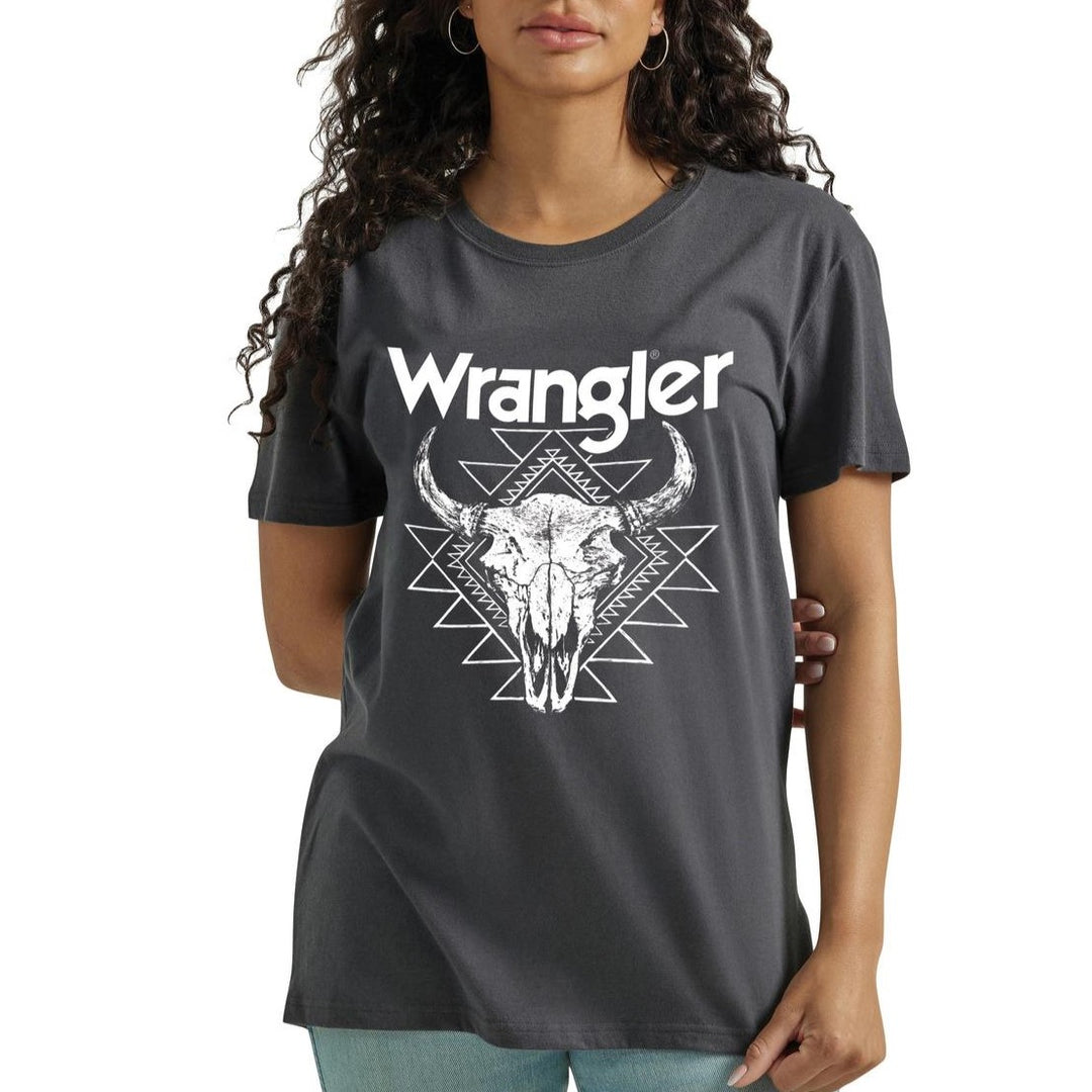 Wrangler Aztec Steer Skull Women's Tee 112347441