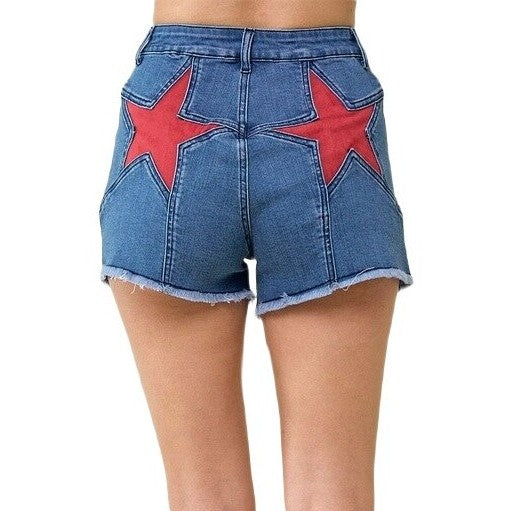 Saints & Hearts Red Star Detail Women's Shorts SIP6229C – Wild
