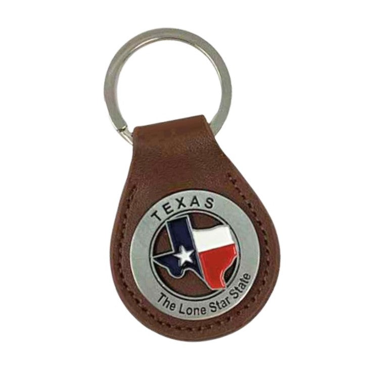 TX Products Texas State Leather Keychain 1539