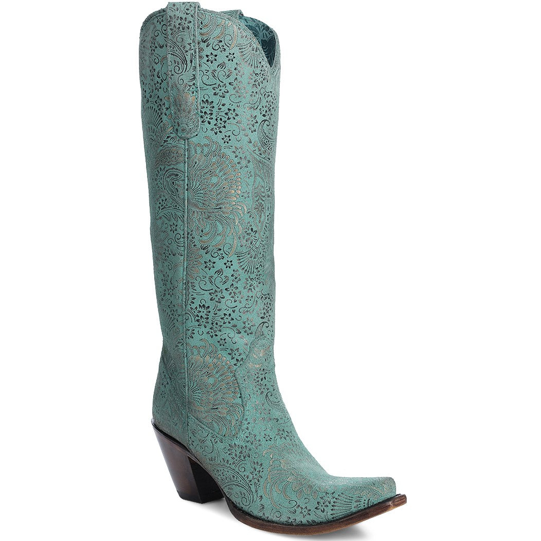 Corral Tall Floral Stamp Women's Boot A4587 – Wild Bill's Western