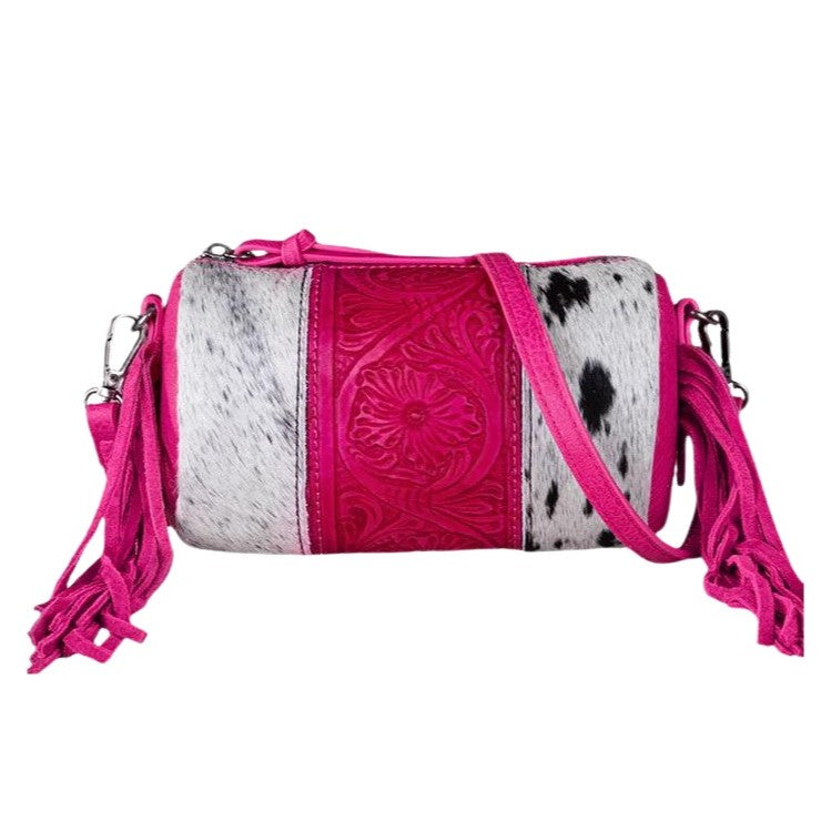 Trinity Ranch Hair On Tooled Barrel Crossbody TR159-154HPK