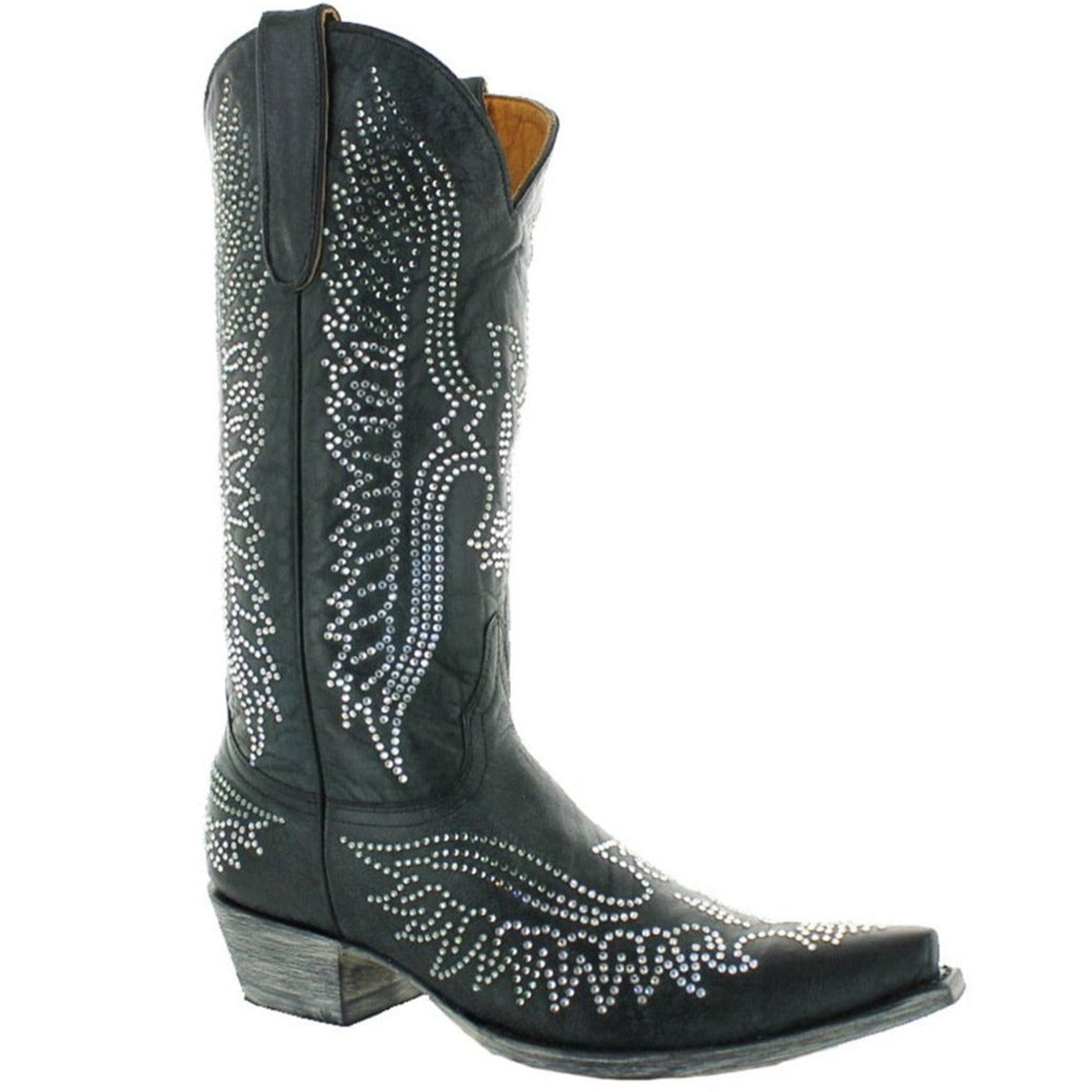 Cowboy boots with swarovski fashion crystals