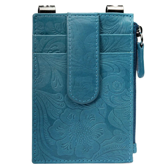 Sidekick Embossed Blue Jean Wallet 1060-V2