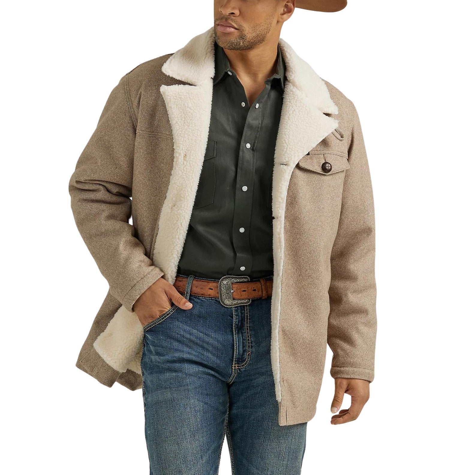 Wrangler Tweed Sherpa Men's Heavy Jacket 112353309