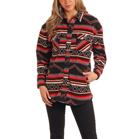 Rock & Roll Aztec Fleece Women's Jacket BW92C05277