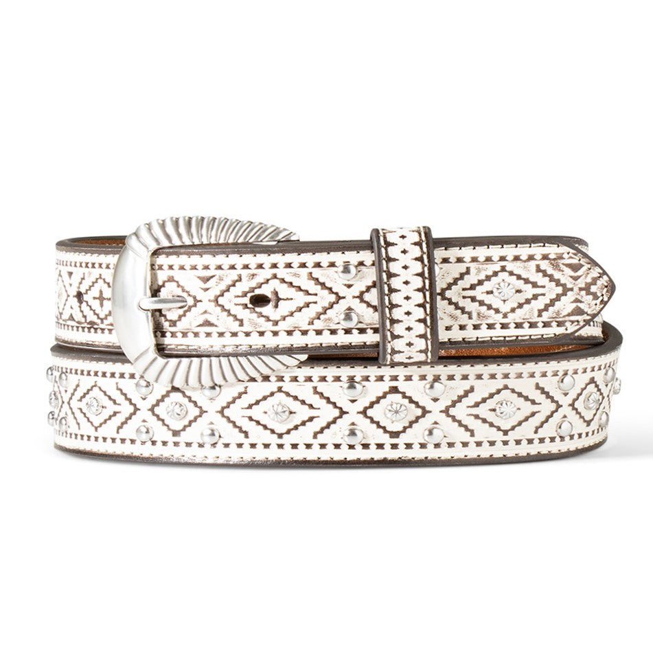 Ariat Distressed White Belt A1565905