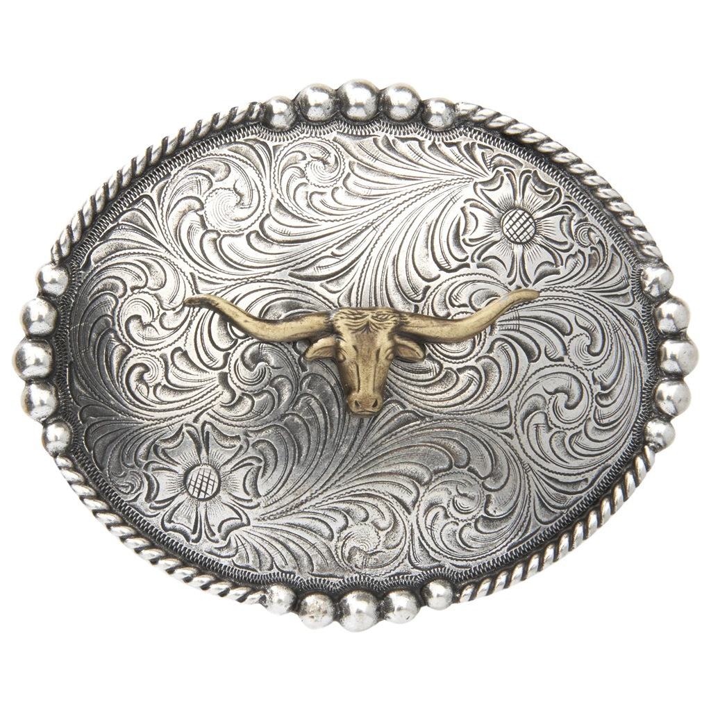 AndWest Oval Gold Longhorn Buckle 512