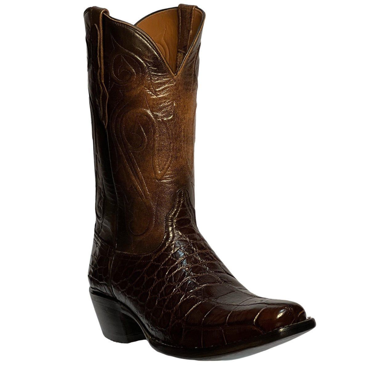 Black Jack Gator Belly Chocolate Men's Boot CH528 – Wild Bill's