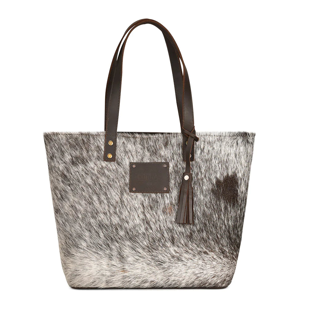 Corral Cowhide Fur Tan Tote D1287