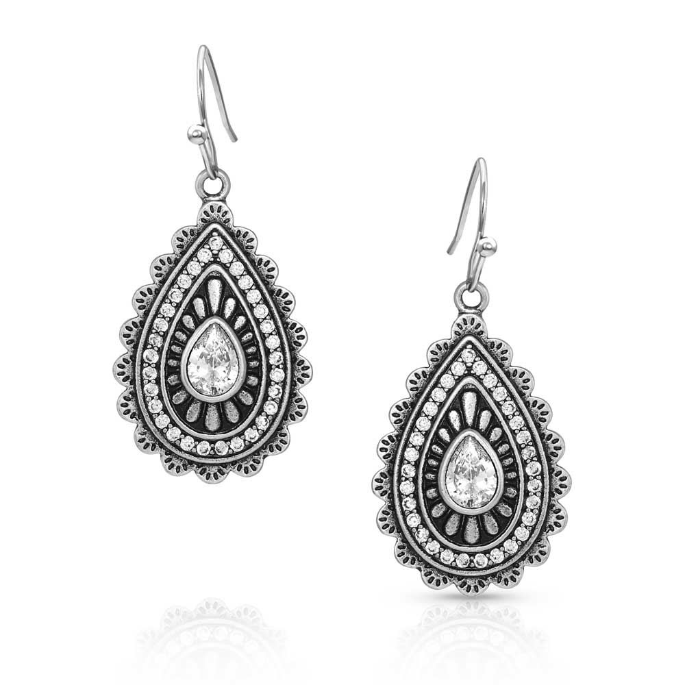 Montana Silversmiths Purely & Primal Teardrop Silver Earrings ER5039