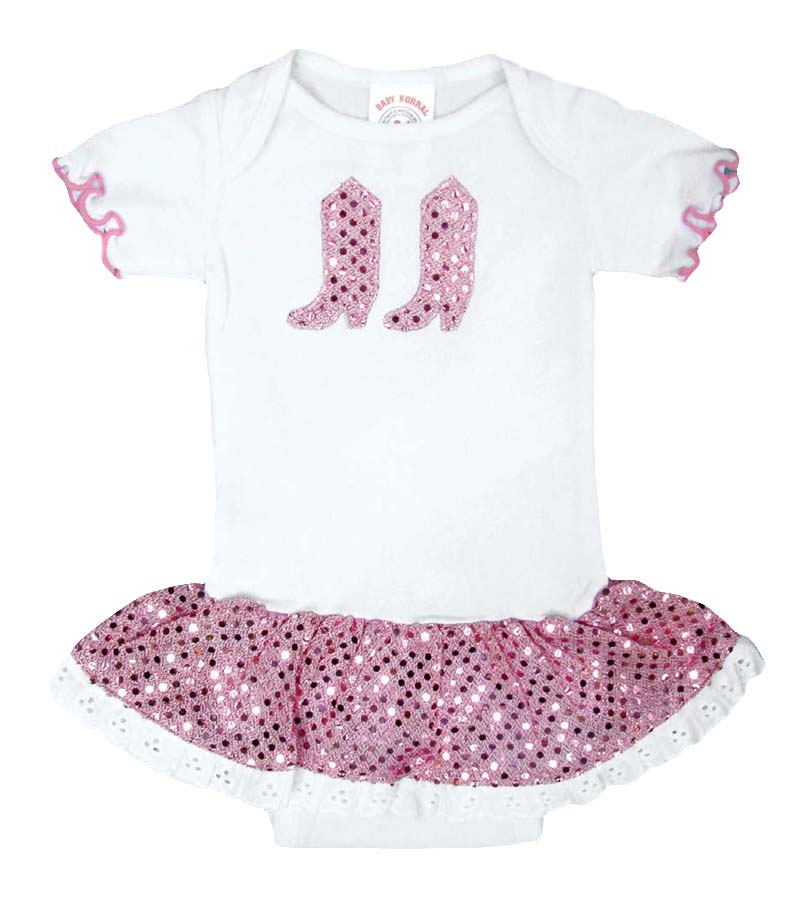 Kiddie Korral Pink Sequin Onsie 11PS