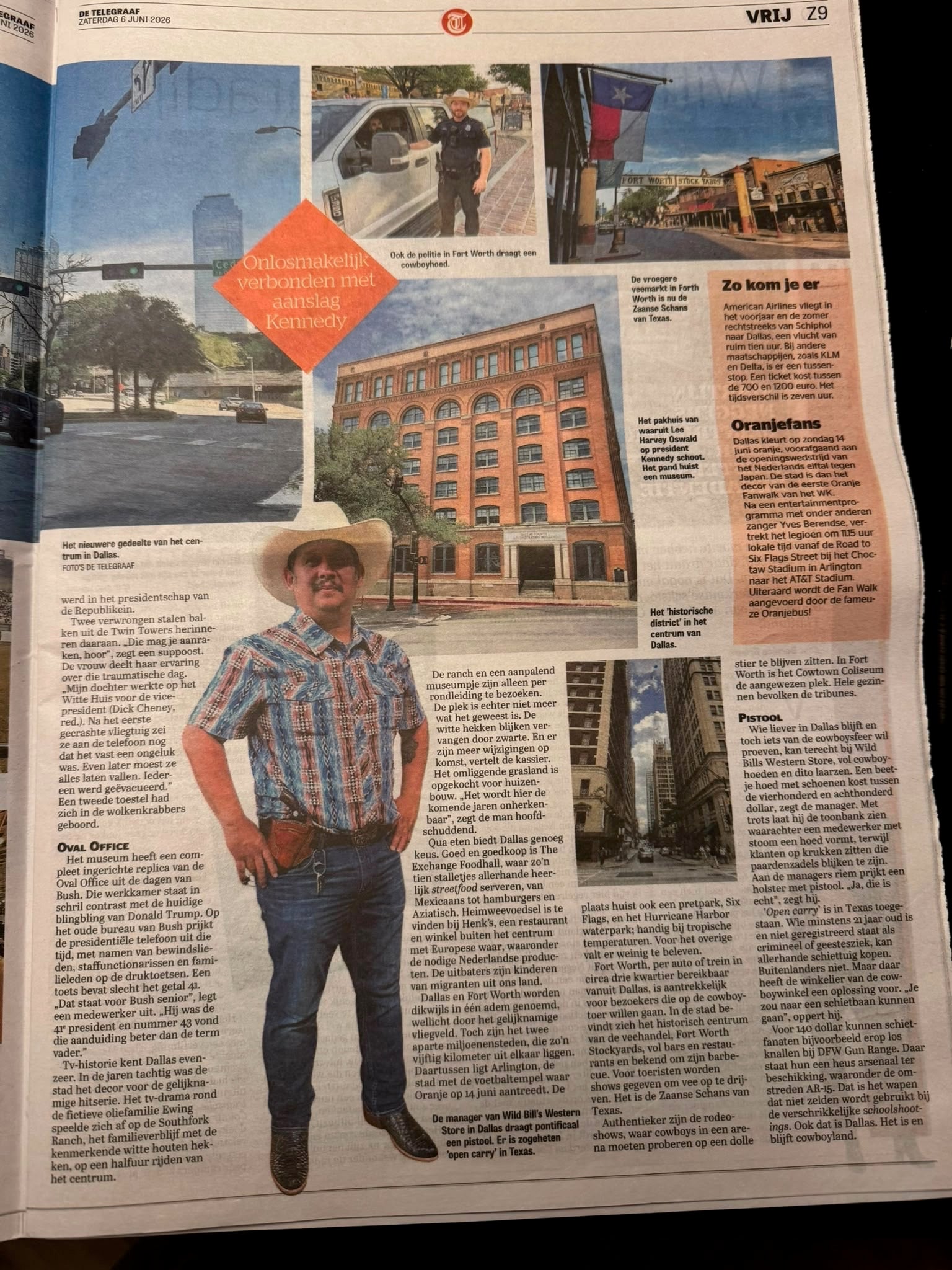 De Telegraaf Dutch Newspaper Highlights Wild Bill's Western Store as a Must-Visit Destination in Dallas