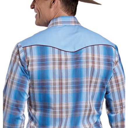 Roper Fancy Applique Blue Men’s Western Snap 01-001-0024-2020