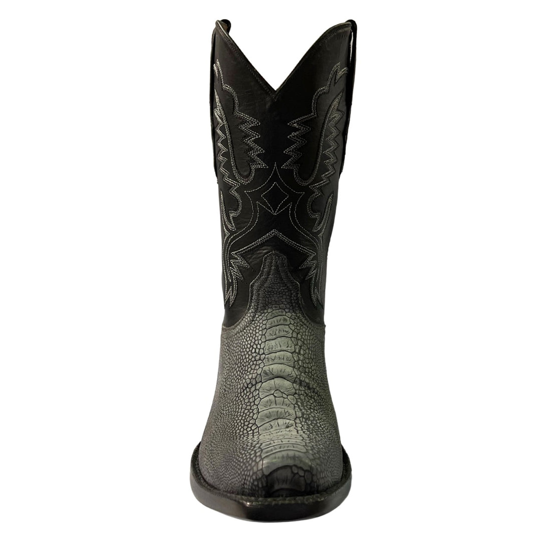 Black Jack Ostrich Leg Matte Black Men's Boot BKM2708- V4