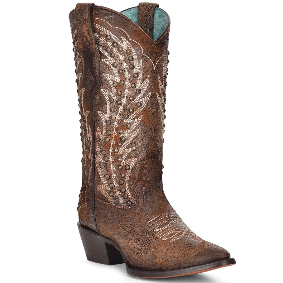 Corral Cognac Studded Boot C3830