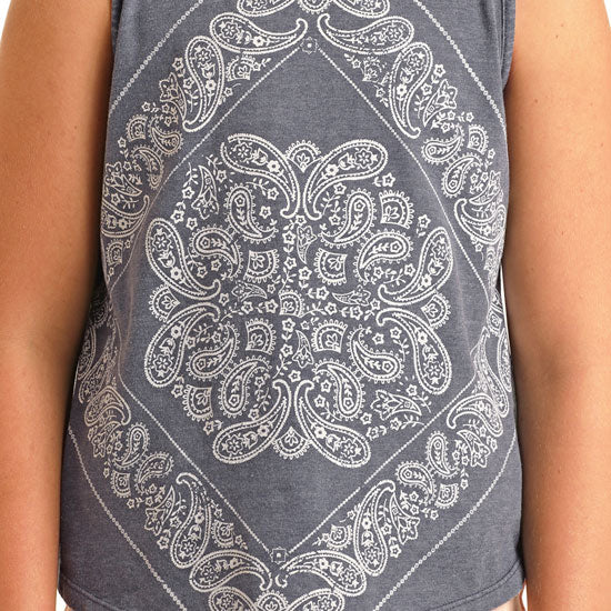 Rock & Roll Bandana Blue Girl's Tank BG20T04364