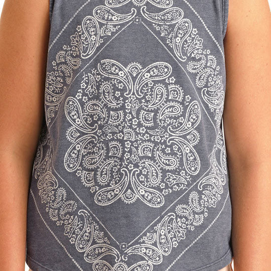 Rock & Roll Bandana Blue Girl's Tank BG20T04364