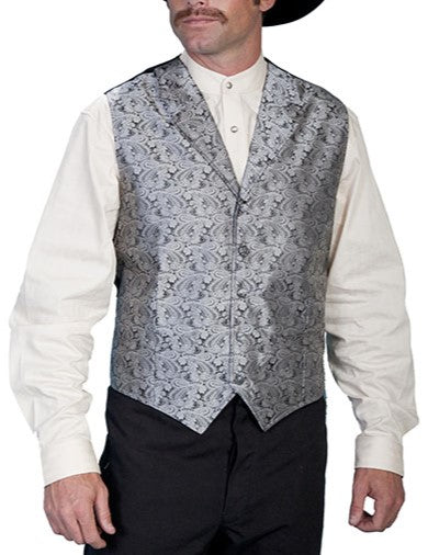 Scully Paisley Grey Men's Vest RW093