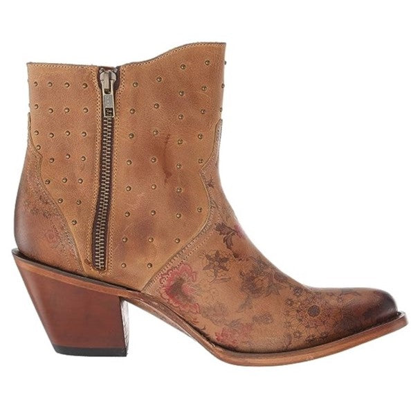 Lucchese Harley Floral Stud Bootie M6004
